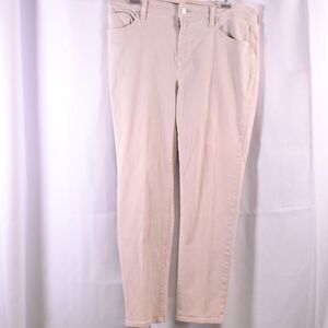Chico's 1.5R Womens 10R 33x26 Beige So Slimming Girlfriend Slim Leg Ankle Jeans
